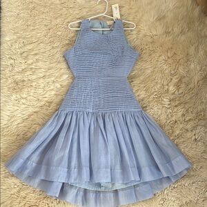 Light Blue Girls' Sleeveless Party Dress